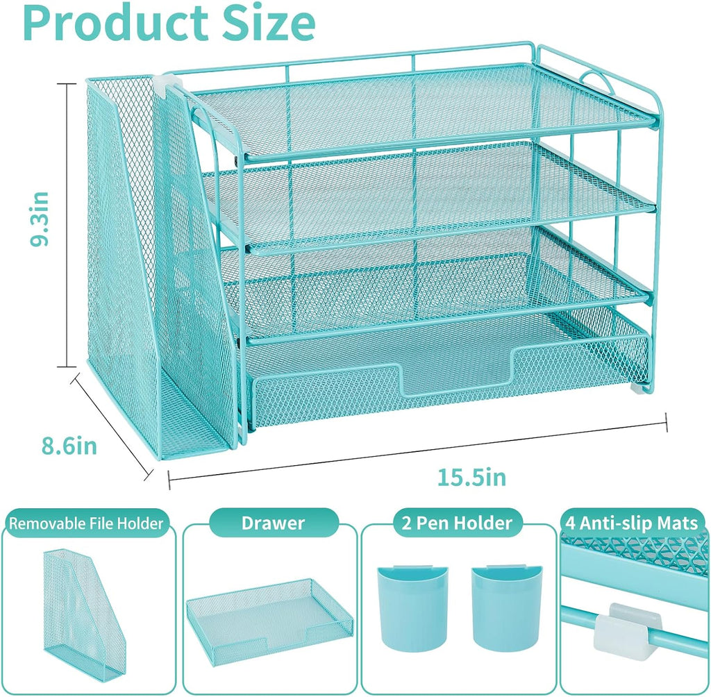opnice desk organizer, 4-tier desktop file organizer with, close-up detail