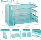 opnice desk organizer, 4-tier desktop file organizer with, close-up detail