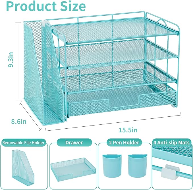 OPNICE Desk Organizer, 4-Tier Desktop File Organizer - Image 3