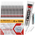 B7000 Rhinestone Glue Clear 15 PCS 15ml – Strong Transparent No Trace Jewelry by INSOIA