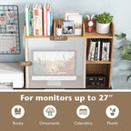 Tangkula Desktop Bookshelf, Countertop Storage Hutch - Image 5