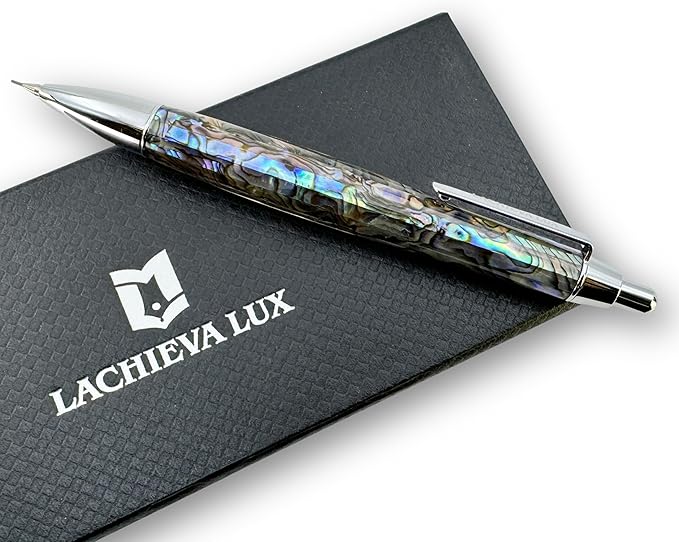 LACHIEVA LUX Abalone Shell Mechanical Pencil 0.7mm, Luxury Metal Pencil - Image 2