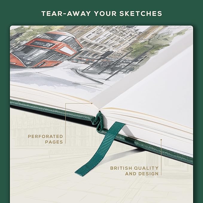 Beechmore Books A3 Sketchbook – 11.7x16.5 Premium Vegan Leather Bound Large - Image 6
