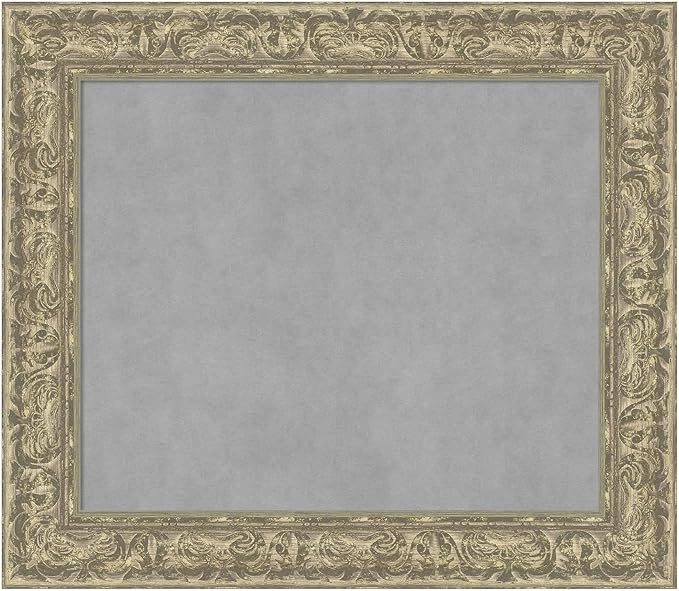 Amanti Art Silver Framed Magnetic Board 27x31 Medium Vision Board by AmantiArt