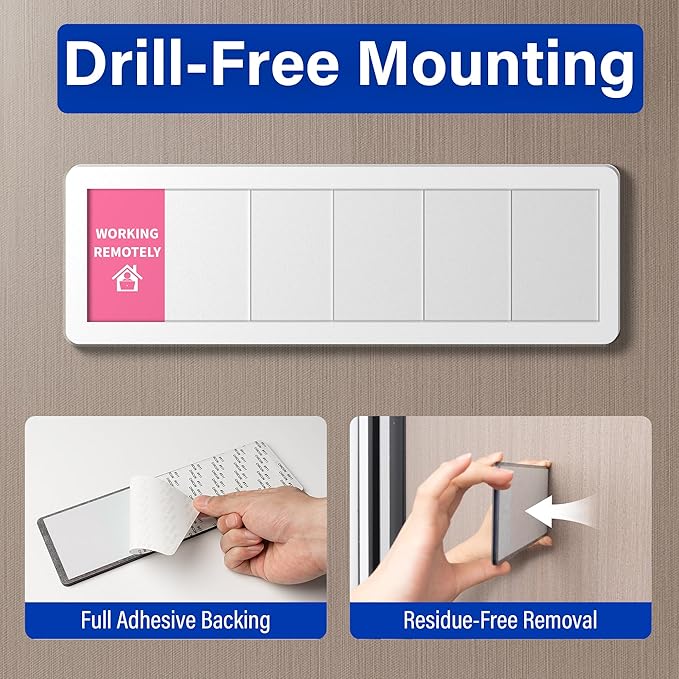 Office Door Signs with 6 Printed Status Options – Do Not Disturb, Out of Office - Image 5