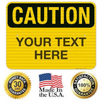 Custom Caution Sign, OSHA Sign, 18x24 Inches, 3M EGP Reflective .080 Aluminum - Image 8