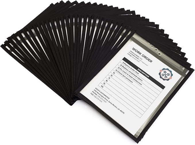 Job Ticket Holders 9x12 -, 8.5 x 11 Letter Size, Dry Erase Pockets, - Image 7