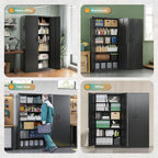 letaya metal garage storage cabinets with lock-72 tall, package contents