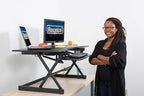 Rocelco 46" Large Height Adjustable Standing Desk Converter - Image 6