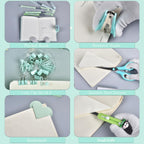 Green and Blue Desk Accessories, 26Pcs Office Supplies and Desk Organizers, with Tape Dispenser, Stapler, Staple Remover, Ect, Gift Box Packaging