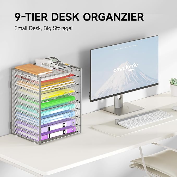 Cawukege 9 Tier Paper Organizer - Image 2