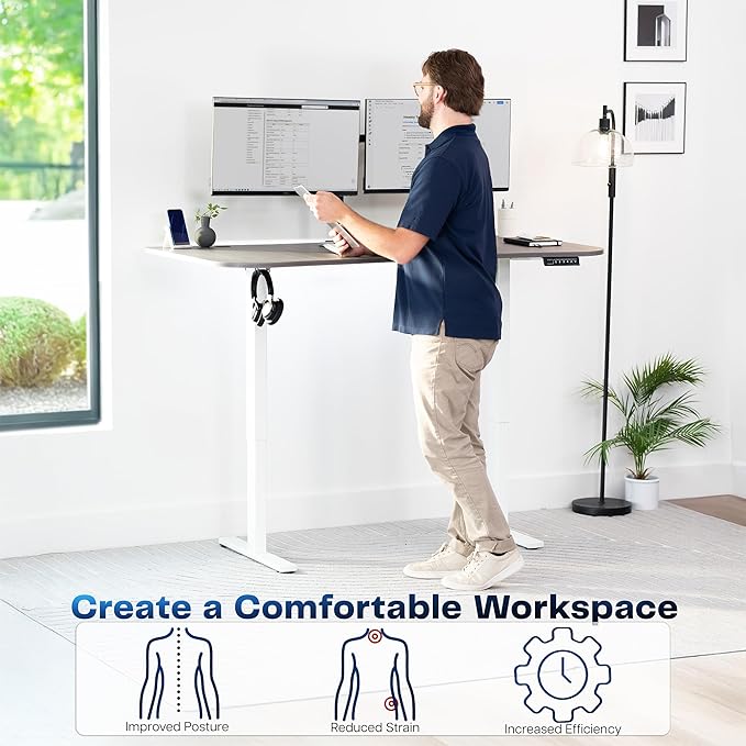 VIVO Electric 63 x 32 in Standing Desk, Memory Height Adjustment, 1B Series - Image 4
