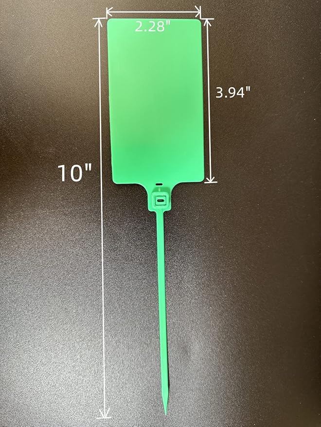 Blank Waterproof Plastic Tags Marker Ties Large Labeling Tags 2.28"×3.94" Green - Image 2