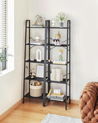Hzuaneri Ladder Shelf, Bookshelf Bookcase, Freestanding Corner Storage Shelve - Image 5