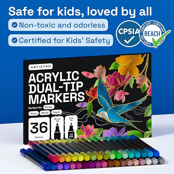 ARTISTRO 36 Metallic Acrylic Paint Markers - Image 7