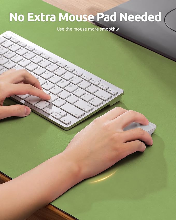 YSAGi Leather Desk Protector, Office Mat, Large Mouse Mat, Non-Slip PU Leather - Image 3