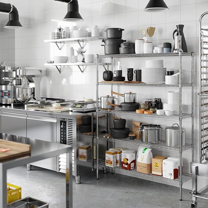 Regal Altair 14" Deep x 48" Wide x 64" Height Wire Shelving Kit | 5-Tier | NSF - Image 8