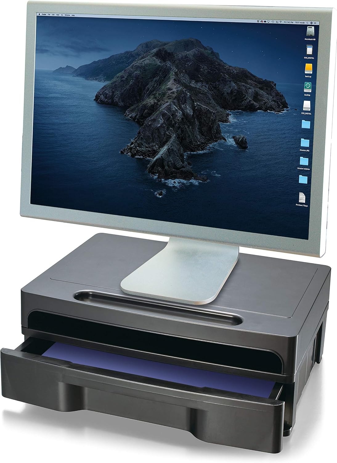 Officemate 2200 Series Monitor Stand with Security Drawer - Executive Monitor...