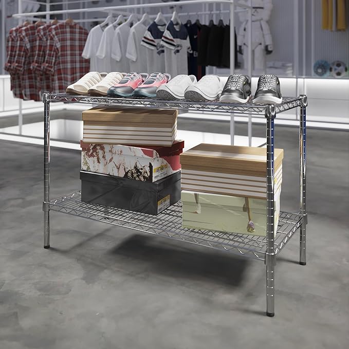 Regal Altair 18" Deep x 42" Wide x 27" Height Wire Shelving Kit | 2-Tier | NSF - Image 2