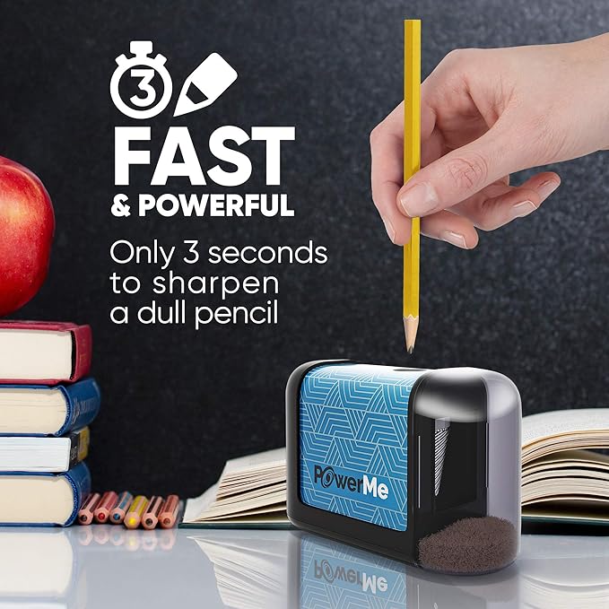 POWERME Battery-Operated Electric Pencil Sharpener - Image 4