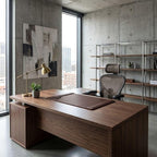 DACASSO Leather Desk Pad with Side Rails - Image 2
