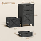 homcom 3 drawer file cabinet printer stand silent, close-up detail