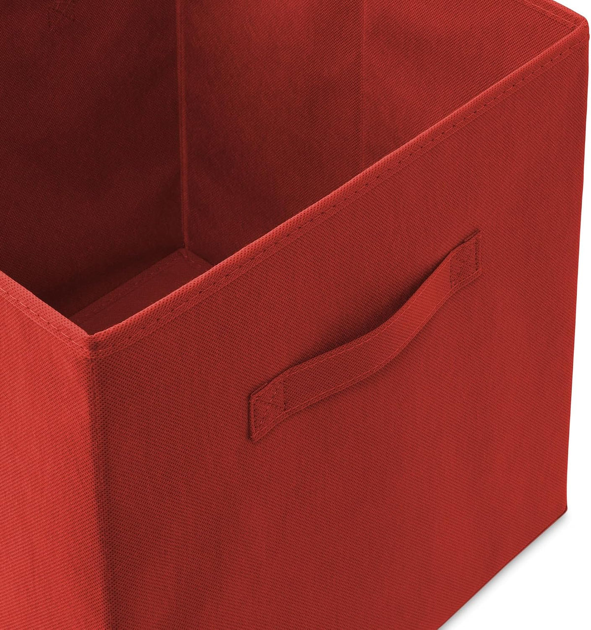 Casafield Set of 6 Collapsible Fabric Cube Storage Bins, Red - 13" Folda...