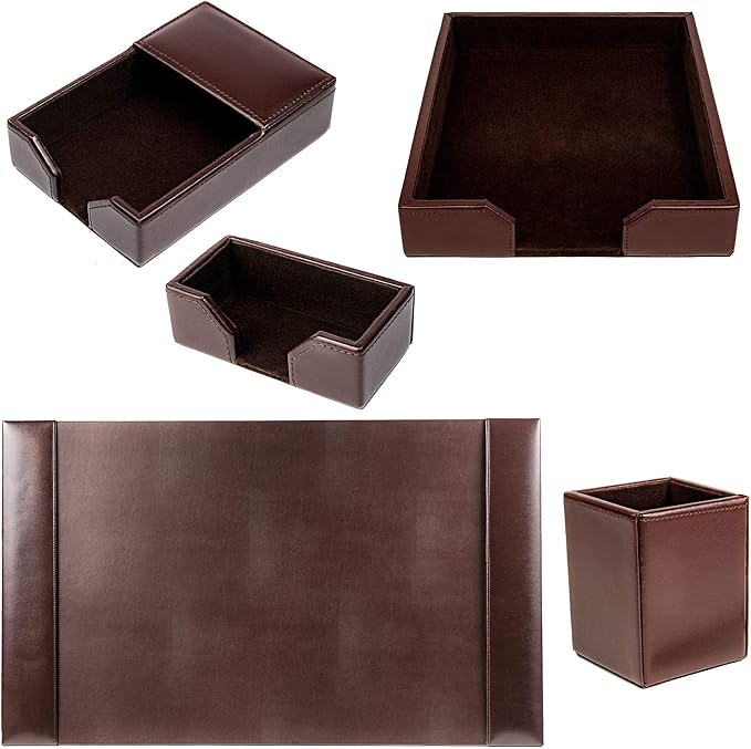 DACASSO Bonded Leather Desk Set - Image 7