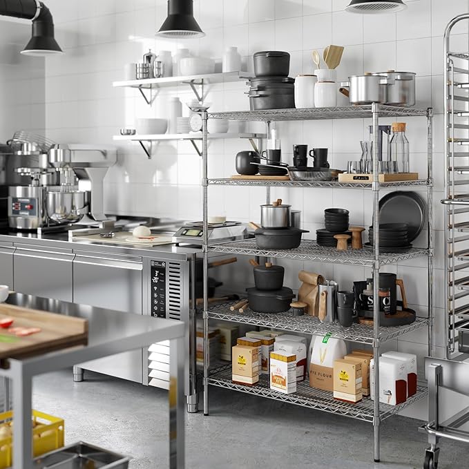 Regal Altair 24" Deep x 42" Wide x 64" Height Wire Shelving Kit | 5-Tier | NSF - Image 6