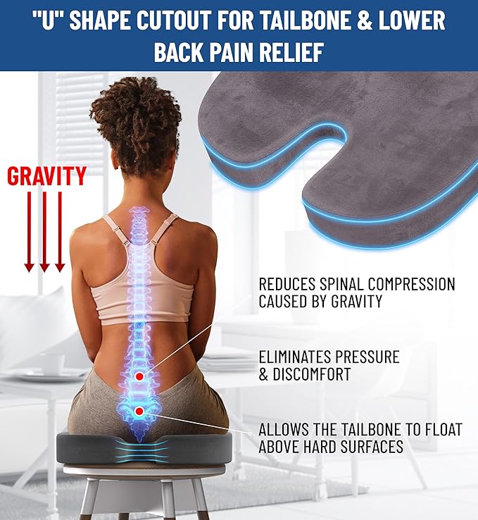 Everlasting Comfort Doctor Recommended Memory Foam Seat Cushion - Image 3