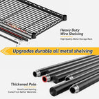 REIBII 75''H Storage Shelves Metal Shelving Unit, 6 Tier Wire Shelving - Image 8