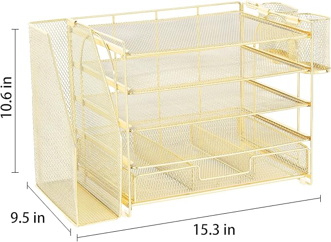 OPNICE Desk Organizer, 5-Tier Paper File Organizer - Image 4