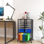 EasyPAG Rolling File Cart with 14 Slot Mail Organizer, Under Desk Storage with - Image 2