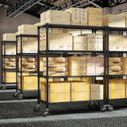 M MZG Industrial Metal 4 Tier Shelving - Image 7