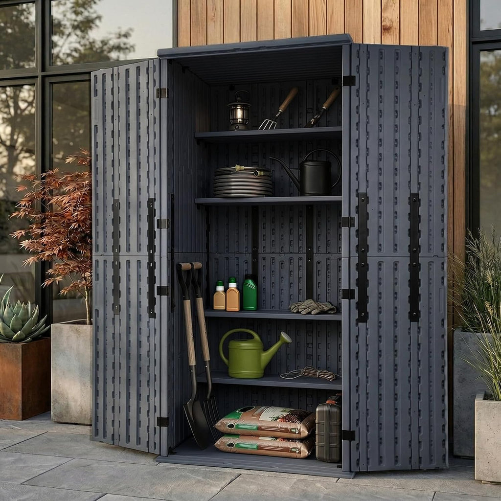 ehhly heavy duty tall storage cabinet outdoor weatherproof, main product view