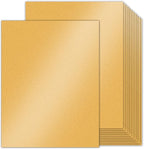 100 Sheets Gold Shimmer Cardstock 8.5 x 11 Metallic Paper, Goefun 80lb Card by Goefun