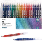 Grabie Jumbo Glitter Gel Ink Pen Set Of 18, Metallic Vibrant Sparkle Gel Pens - Image 7
