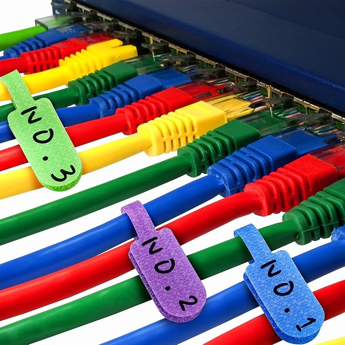 50 Pieces Cable Labels Multi Color Cord Wire Labels, Cable Tags and Wire Tags - Image 4