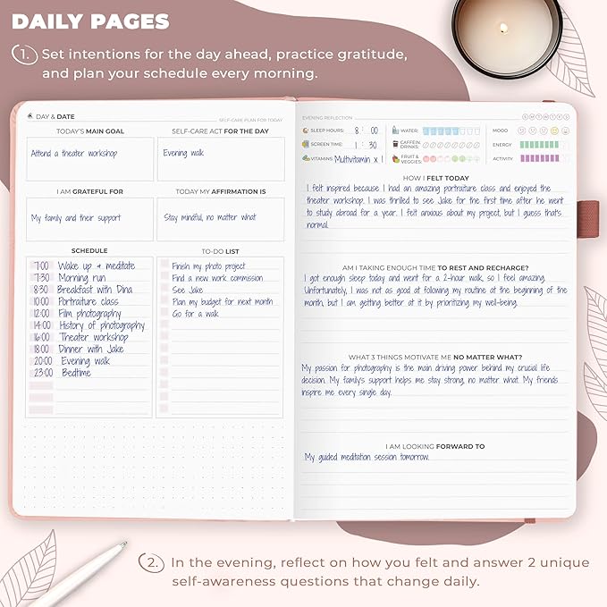Clever Fox Self-Care Journal – Daily Reflection Notebook – Mental Health & - Image 4