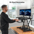 VERSADESK PowerPro™ 36 Inch Electric Standing Desk Converter, Height Adjustable - Image 6