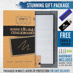 Rustic Grey Magnetic Wall Chalkboard, Large Size 18" x 24", Framed Chalkboard - Image 7