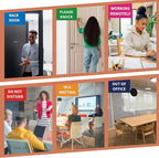 2PK Office Door Signs 6 Options Do Not Disturb, Please Knock, In A Meeting - Image 4