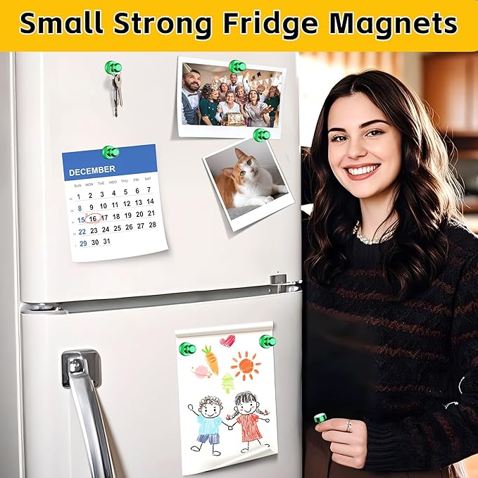 VNDUEEY 16 Pack Green Fridge Magnets, Strong Magnets - Image 2