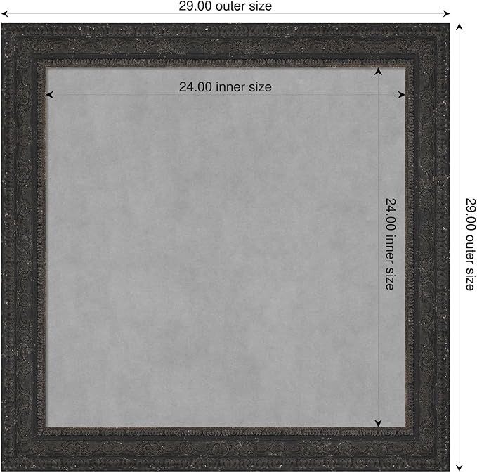 Amanti Art Black Framed Magnetic Board 29x29 Medium Vision Board - Image 2