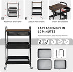 CAMOAT 3-Tier Rolling Storage Cart - Image 8