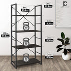 CAPHAUS 4 Tier Bookshelf, 24 Inch Width Free Standing Shelf, Bookcase Shelf - Image 3