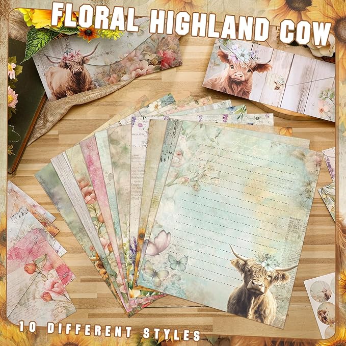 TaoBary 160 Pcs Stationery Paper Set 50 Double Sided Stationery Papers - Image 4