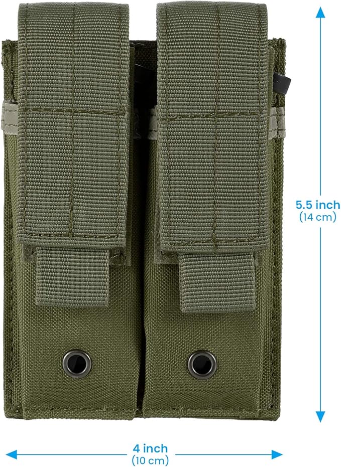 Tactical Single/Double Pistol Mag Pouch Outdoor Molle Open-Top Magazine Pouch - Image 2
