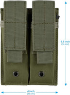 Tactical Single/Double Pistol Mag Pouch Outdoor Molle Open-Top Magazine Pouch - Image 2