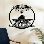 Personalized Metal Airplane Wall Art, Airplane Name Sign, Customized Pilot Name - Image 6